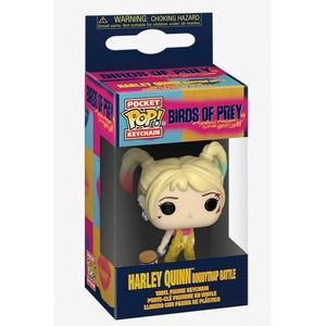 Funko Pocket Pop Keychain Birds Of Prey HARLEY QUINN Boobytrap Battle Viny New